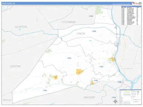 Union County, PA map