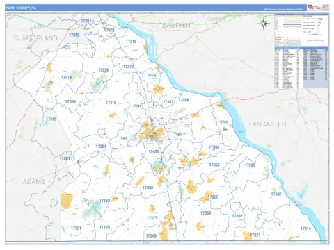 York County, PA map