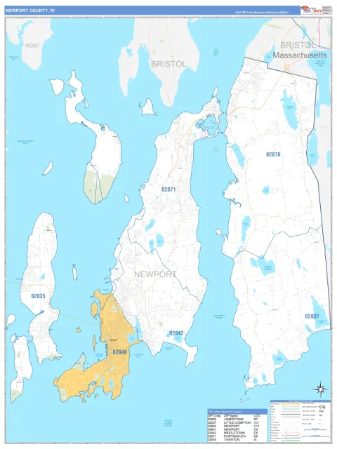 Newport County, RI map