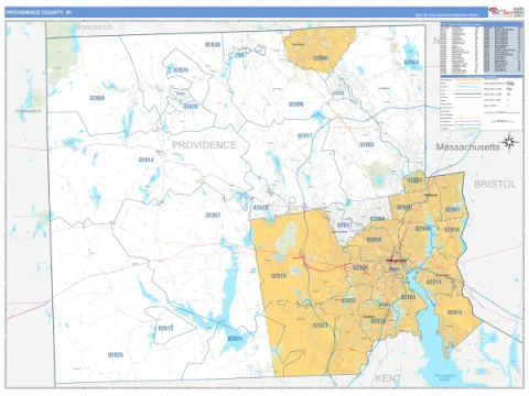 Providence County, RI map