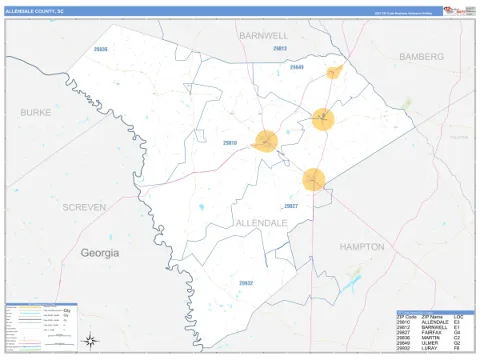Allendale County, SC map