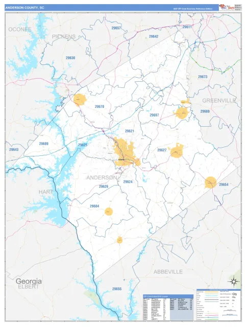 Anderson County, SC map