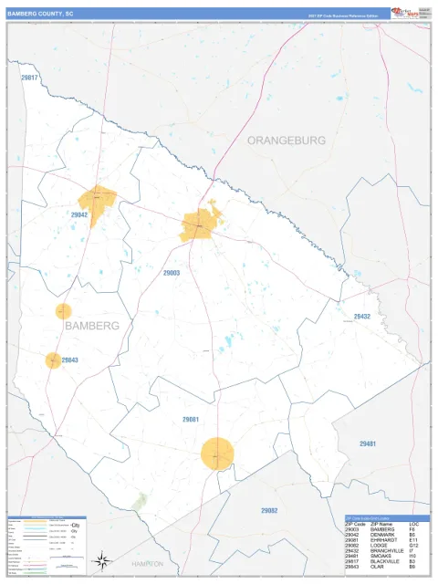 Bamberg County, SC map