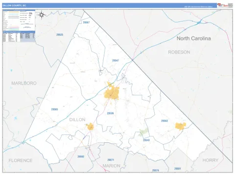 Dillon County, SC map