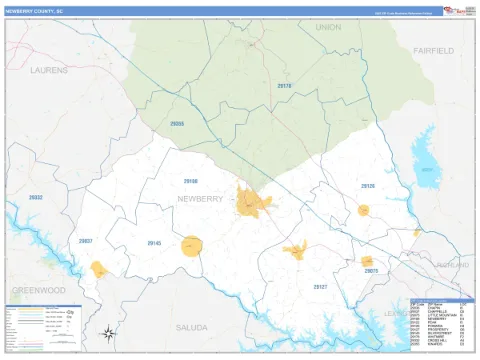 Newberry County, SC map
