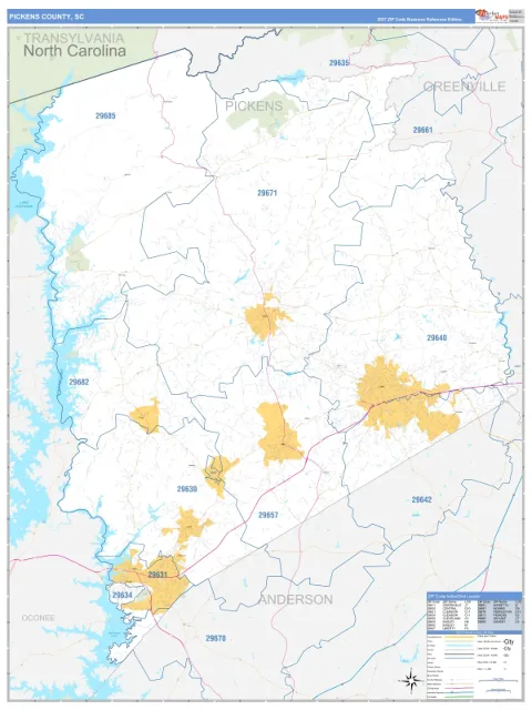 Pickens County, SC map