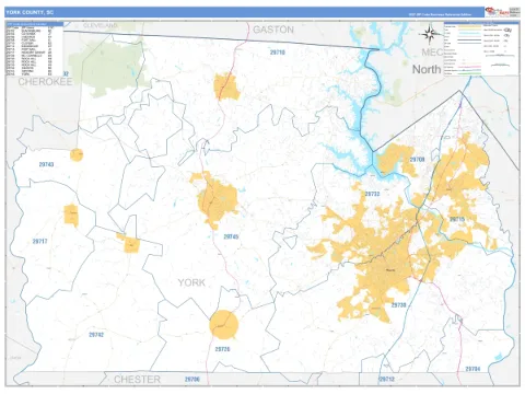 York County, SC map