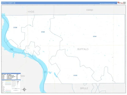 Buffalo County, SD map