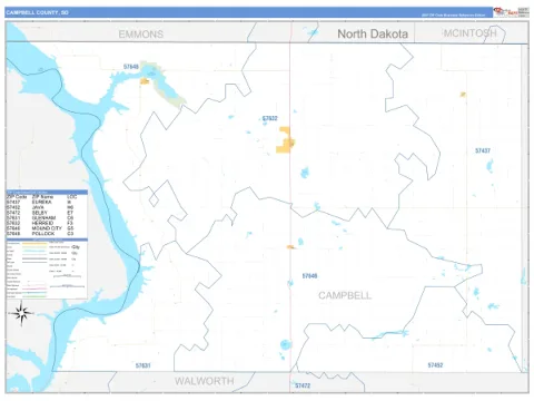 Campbell County, SD map