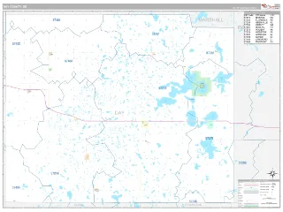 Day County, SD Classic style ZIP Code wall map