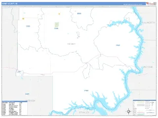 Dewey County, SD Business Reference style ZIP Code wall map