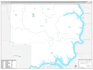Dewey County, SD Classic style ZIP Code wall map