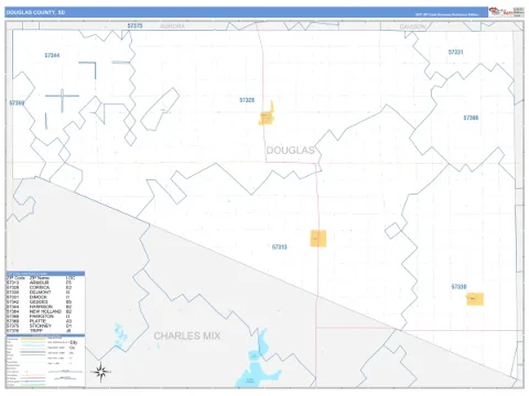 Douglas County, SD map