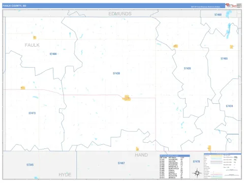 Faulk County, SD map