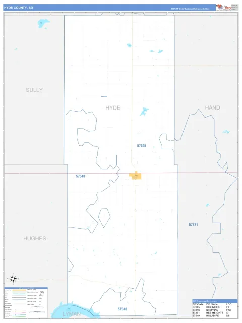 Hyde County, SD map