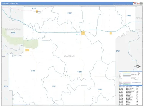 Jackson County, SD map