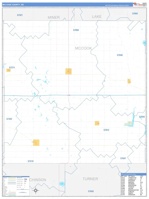 McCook County, SD map