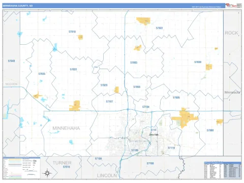 Minnehaha County, SD map