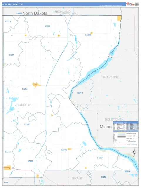 Roberts County, SD map