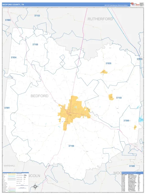 Bedford County, TN map