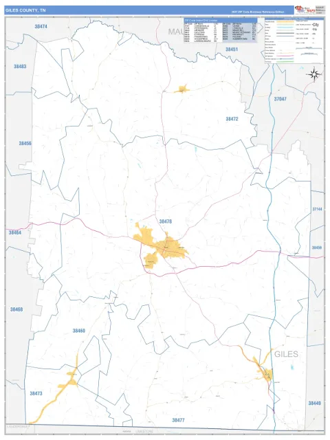 Giles County, TN map