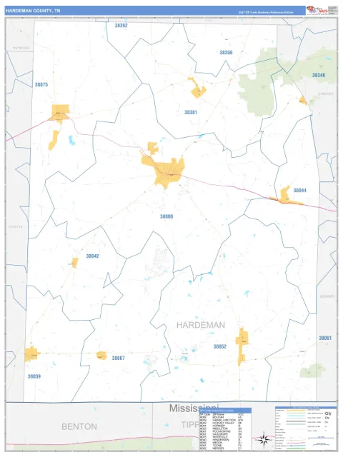Hardeman County, TN map