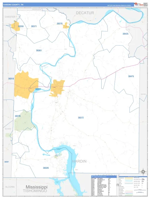 Hardin County, TN map