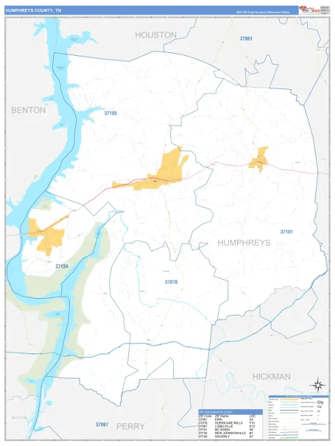 Humphreys County, TN map