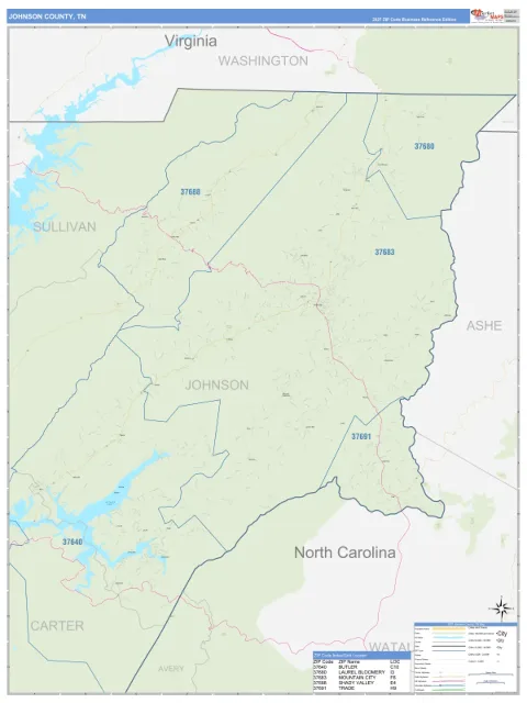 Johnson County, TN map