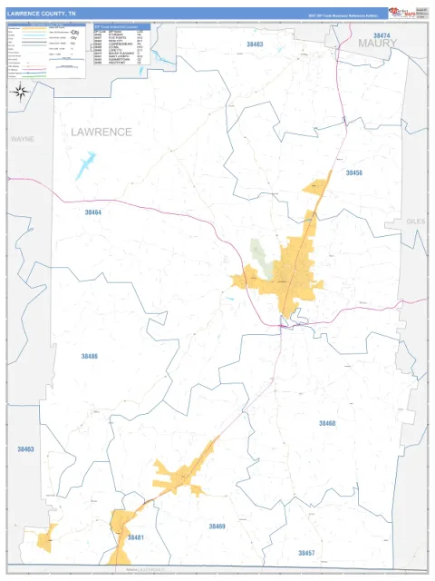 Lawrence County, TN map
