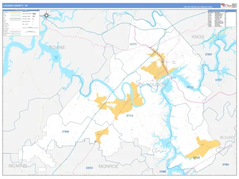 Loudon County, TN map