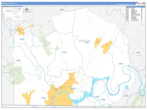 Marion County, TN map