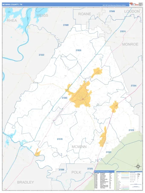 McMinn County, TN map