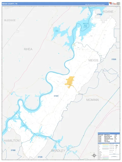 Meigs County, TN map