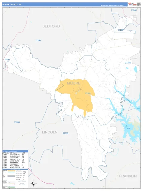 Moore County, TN map