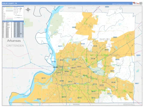 Shelby County, TN map