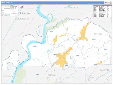 Tipton County, TN map