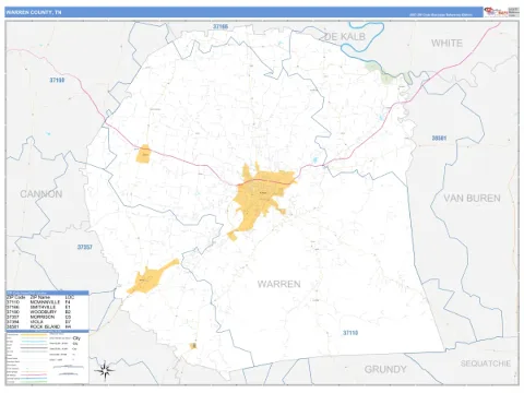Warren County, TN map