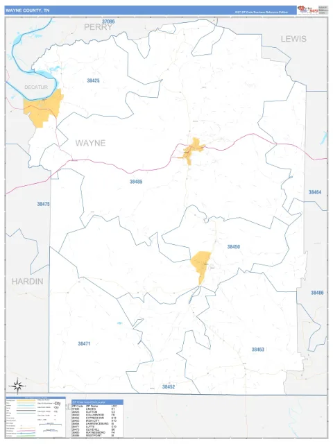 Wayne County, TN map