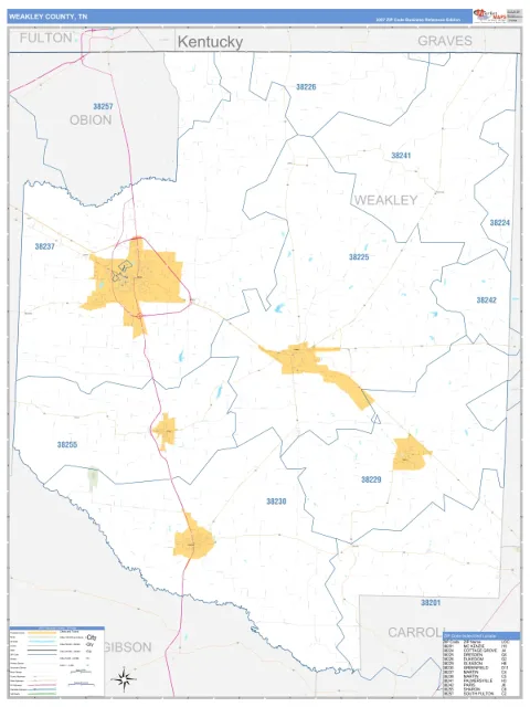 Weakley County, TN map