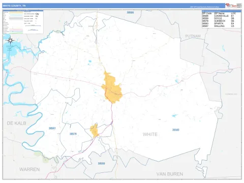 White County, TN map