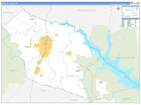 Angelina County, TX map