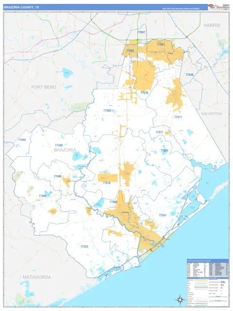 Brazoria County, TX map