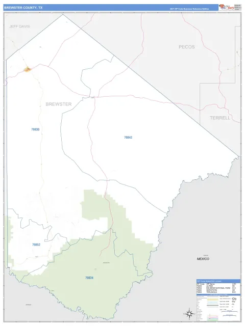 Brewster County, TX map