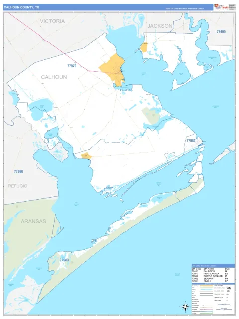 Calhoun County, TX map