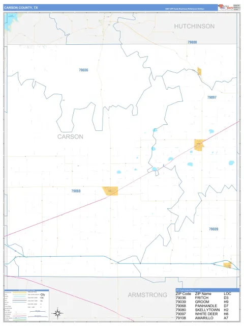 Carson County, TX map