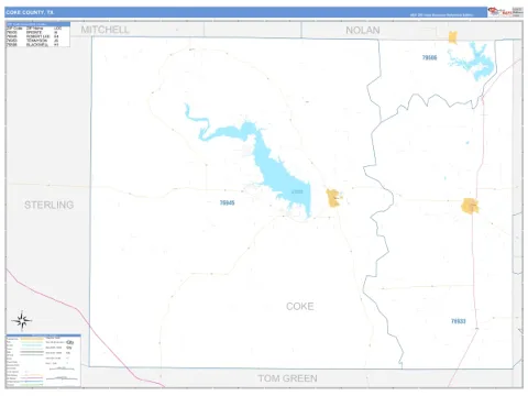 Coke County, TX map