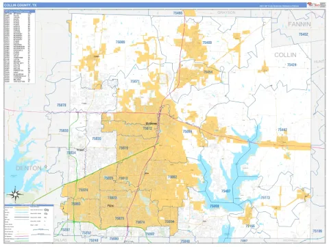 Collin County, TX map