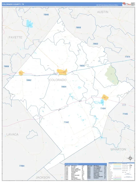 Colorado County, TX map