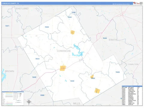 Comanche County, TX map